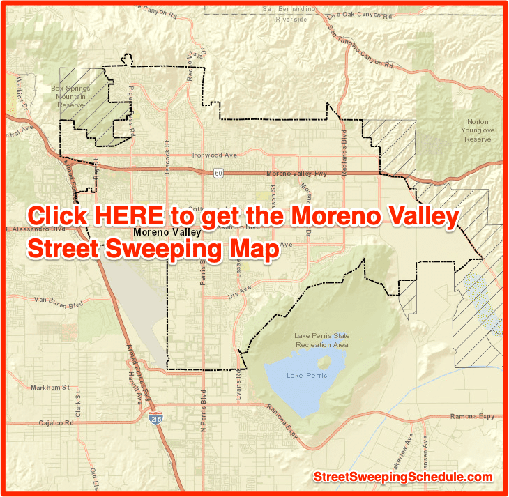 Moreno Valley Street Sweeping 2023 (Schedule, Map, Holidays, Tickets)