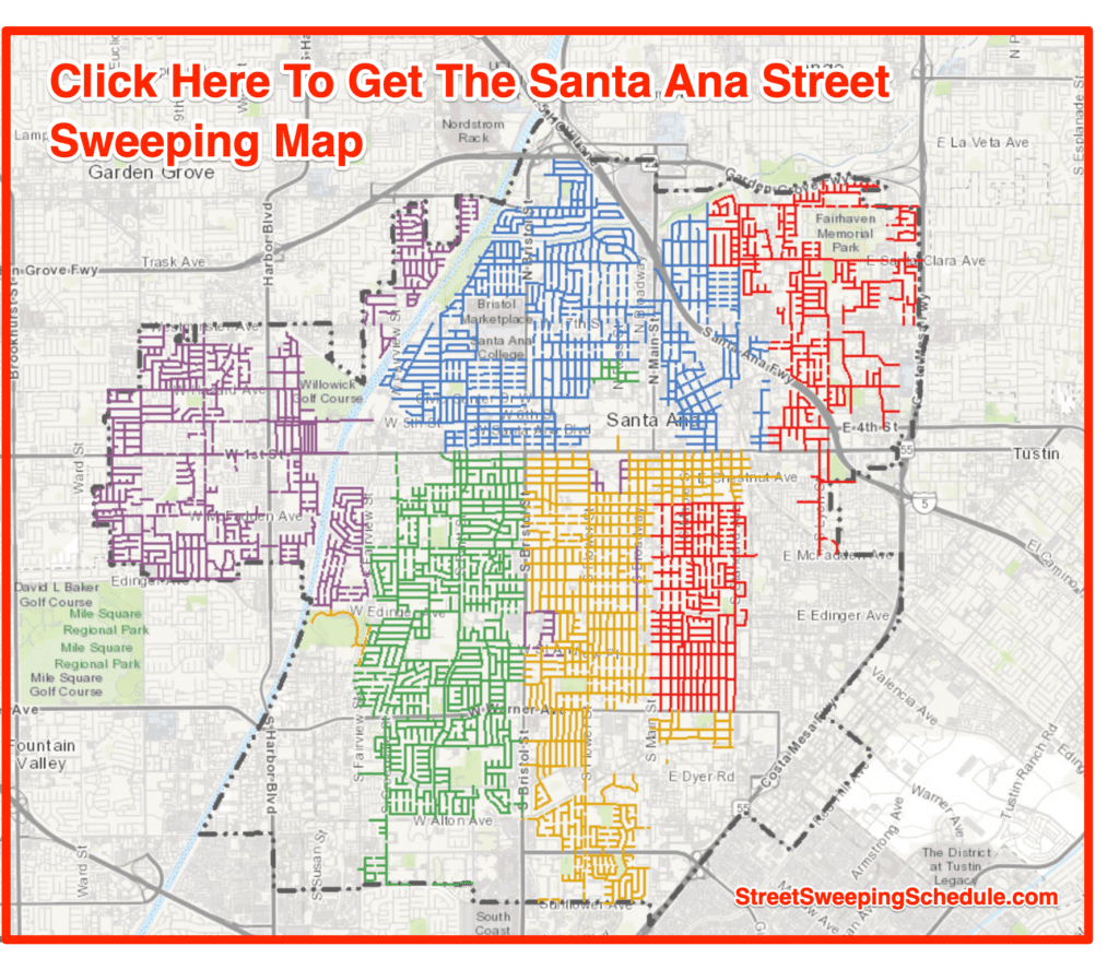 Santa Ana Street Sweeping Map
