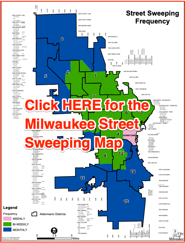 Milwaukee Street Sweeping Map 2022