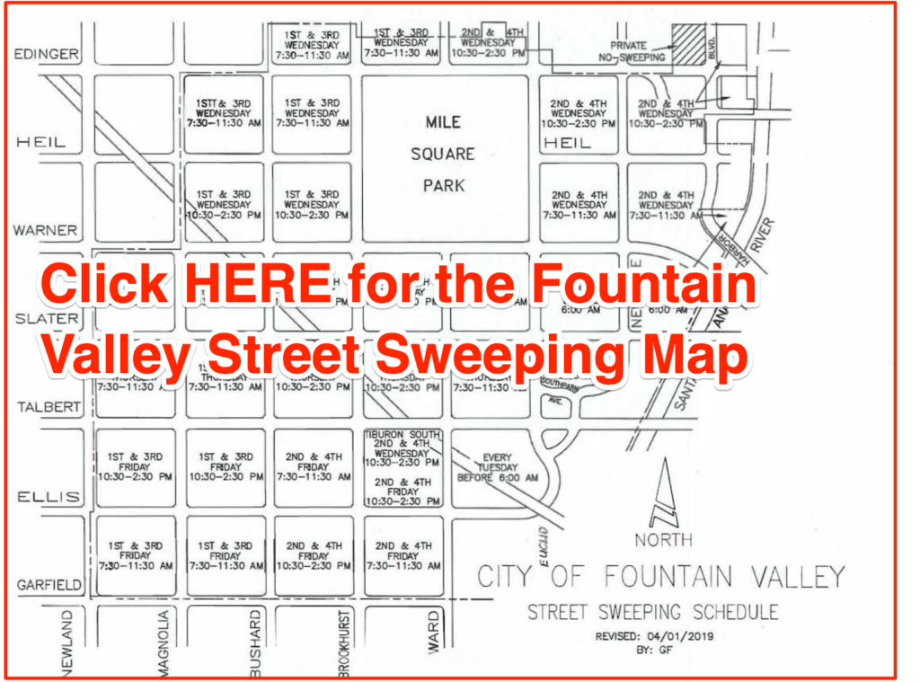 Fountain Valley Street Sweeping Map