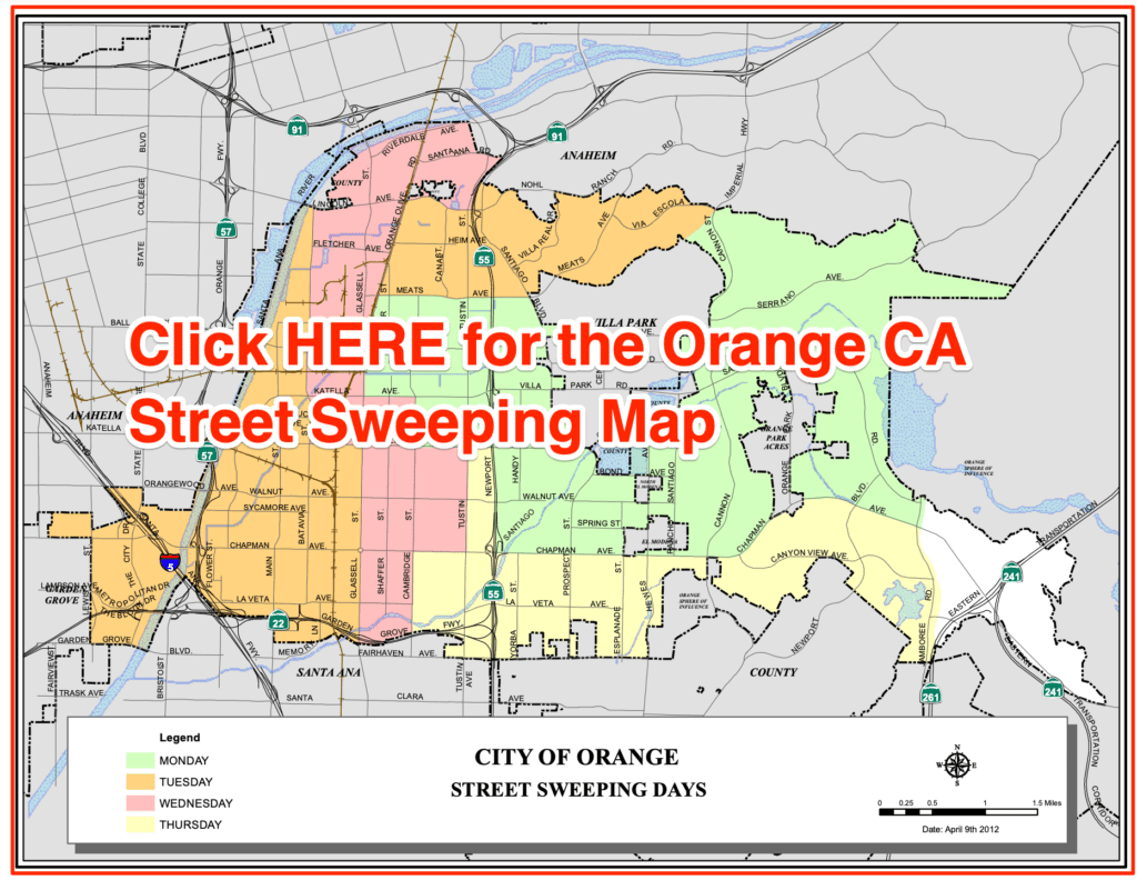 Orange Street Sweeping Schedule Map
