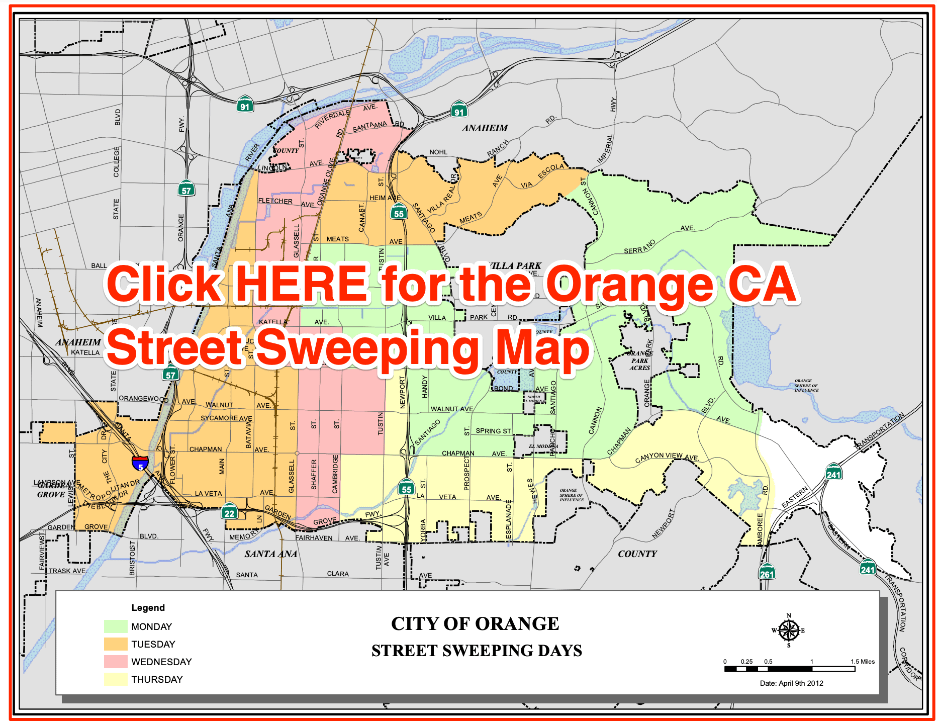 Orange Street Sweeping 2024 (Schedule, Map, Holidays, Updates)