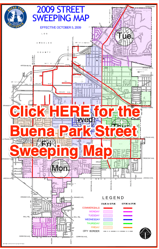 Buena Park Street Sweeping Map