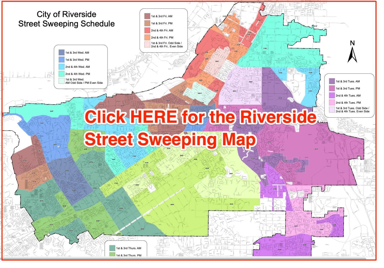 Riverside Street Sweeping 2023 (Schedules, Maps, Holidays)