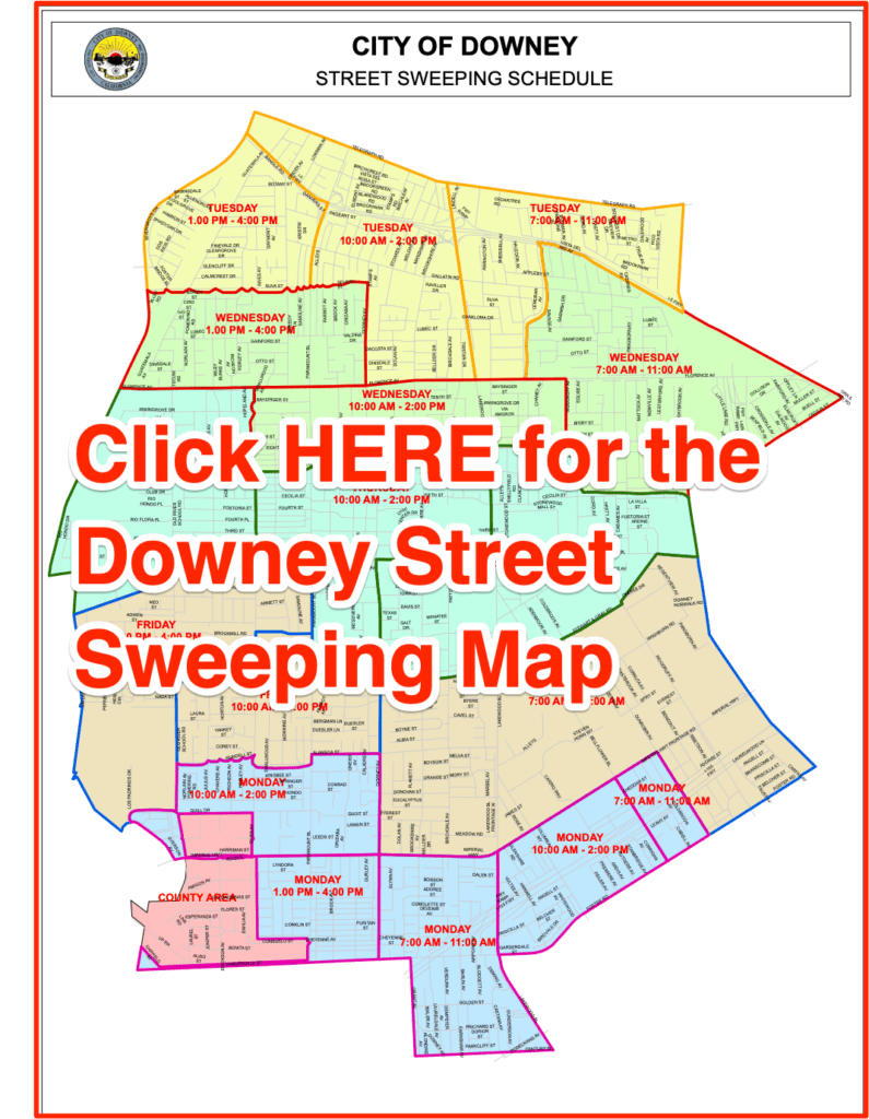 Downey Street Sweeping 2023 (Schedules, Maps, Holidays)