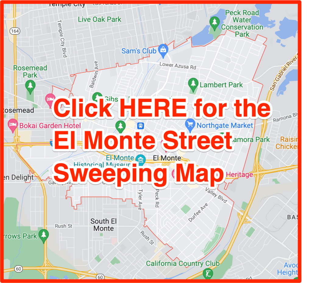 El Monte Street Sweeping Map