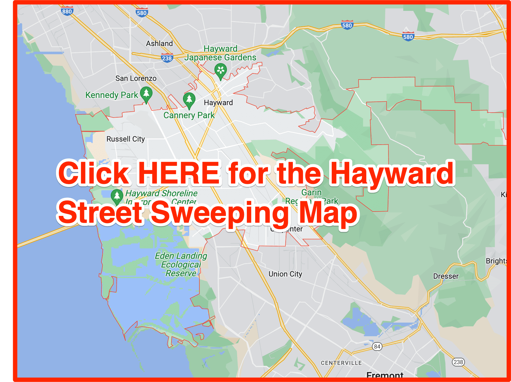 Hayward Street Sweeping Map 