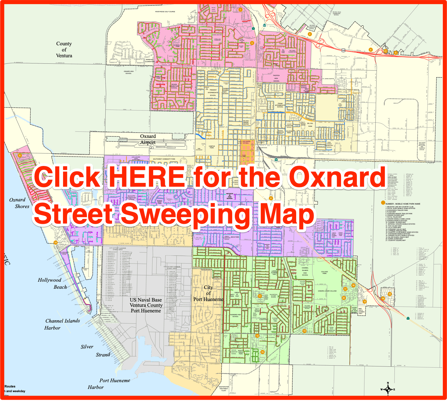 Oxnard Street Sweeping 2023 Schedules, Maps, Holidays, Tickets