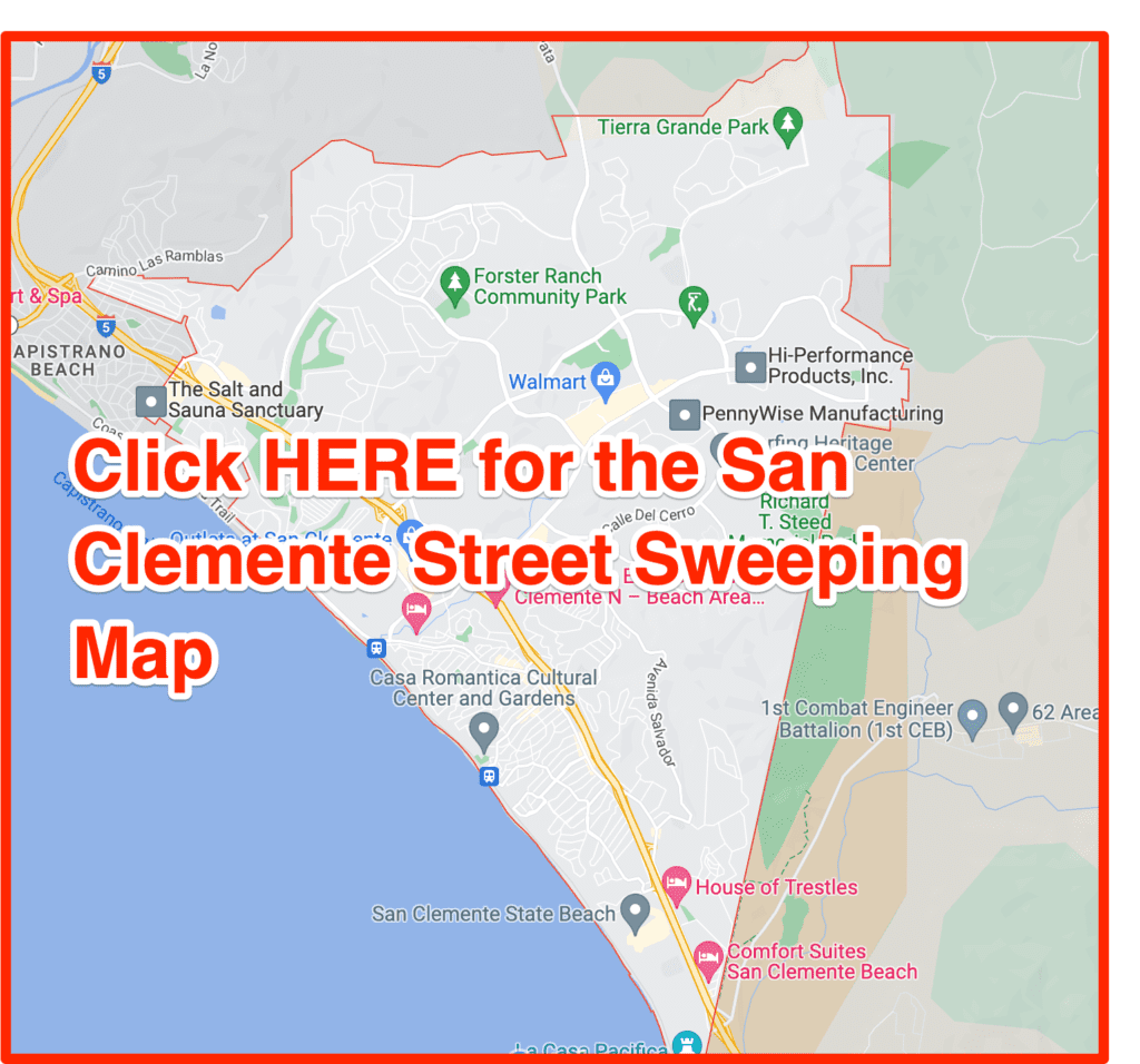 San Clemente Street Sweeping Map