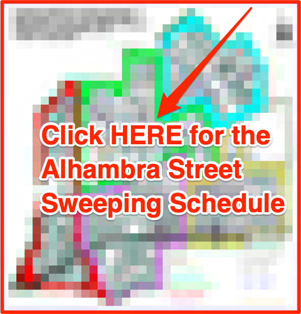 Alhambra street sweeping schedule map