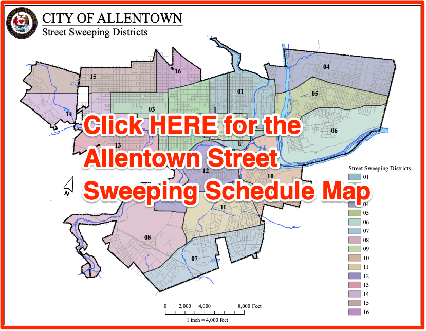 Allentown Street Cleaning 2023 (Schedule, Map, Holidays, Tickets)