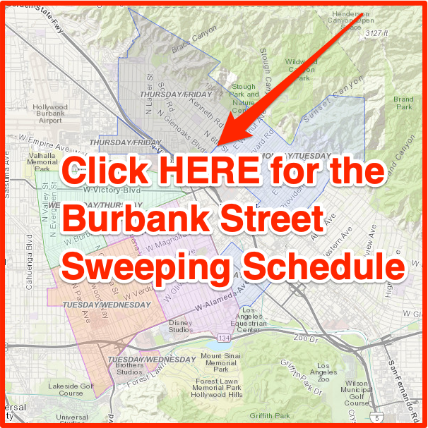 Burbank Street Sweeping Schedule Map