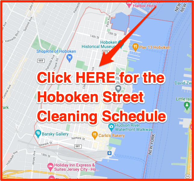 Hoboken street cleaning schedule map