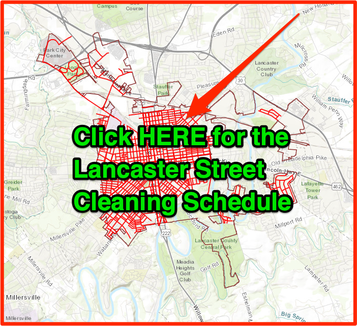 Lancaster PA Street Cleaning Schedule Map