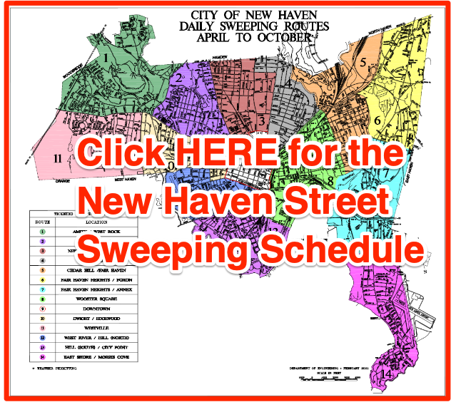 New Haven Street Sweeping Schedule Map