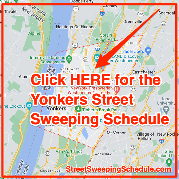 Yonkers Street cleaning schedule map