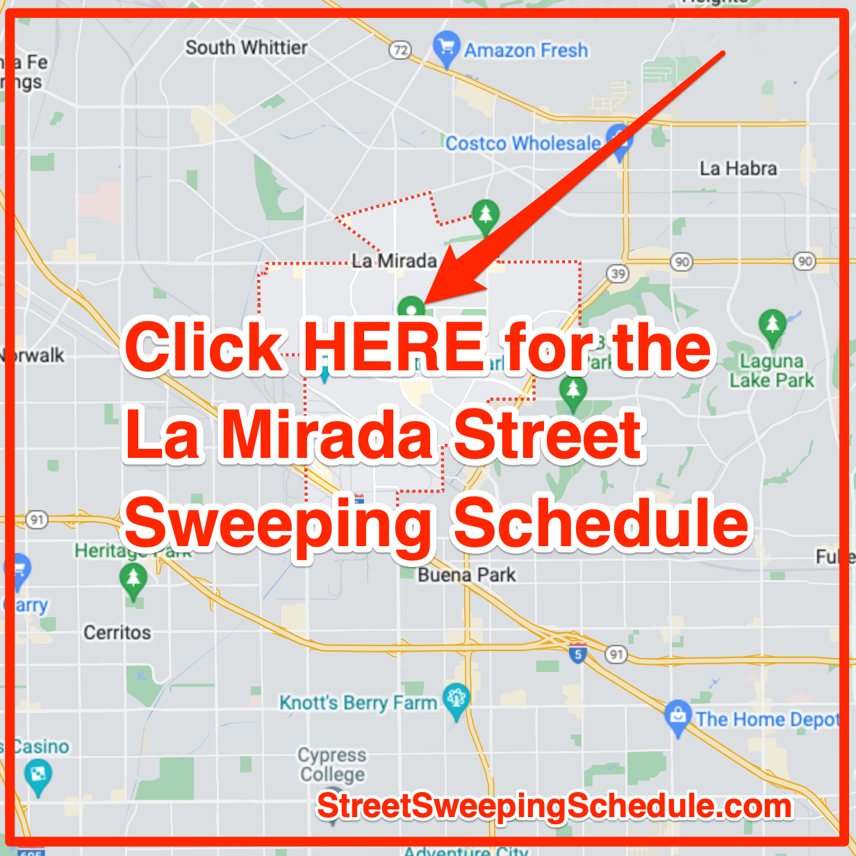 La Mirada Street Sweeping 2023 (Schedule, Map, Holidays, Ticket)