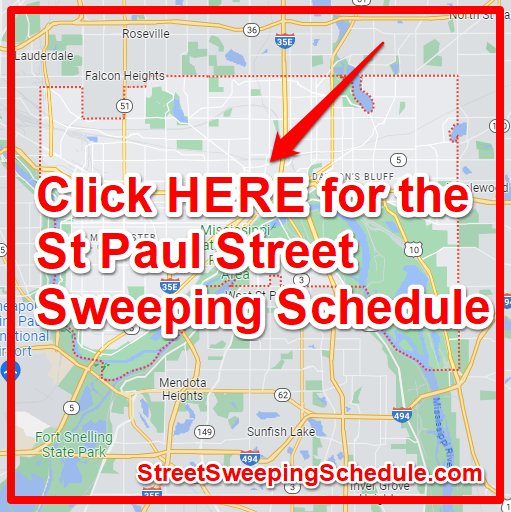 St Paul Street Sweeping Schedule Map