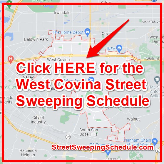 West Covina Street Sweeping Schedule Map