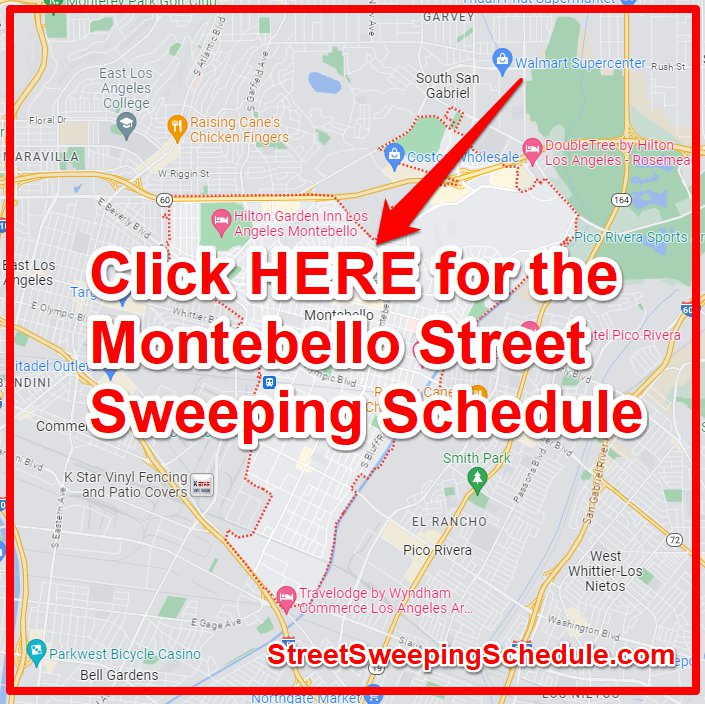Montebello Street Sweeping Schedule Map