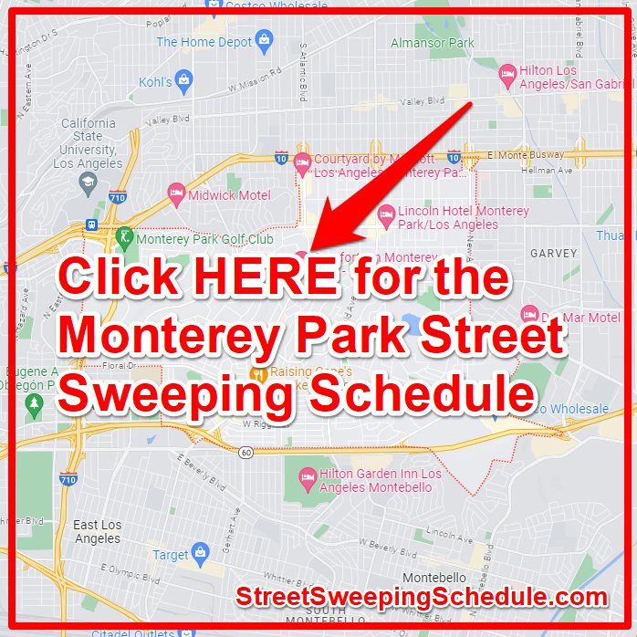 Monterey Park Street Sweeping Schedule Map