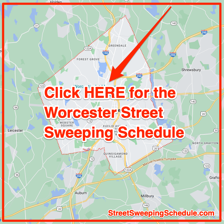 Worcester street sweeping schedule map