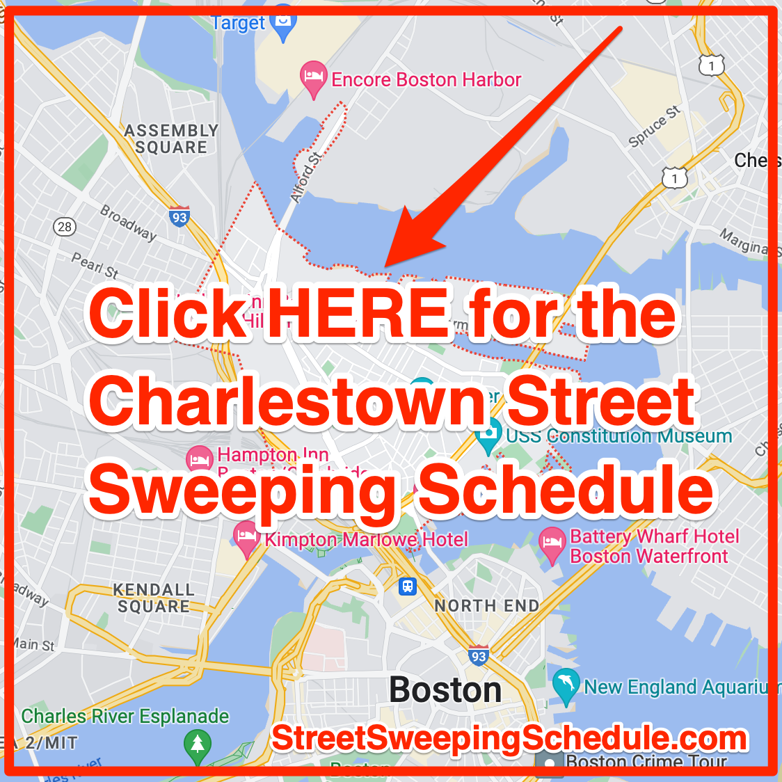 Charlestown Street Sweeping Map 