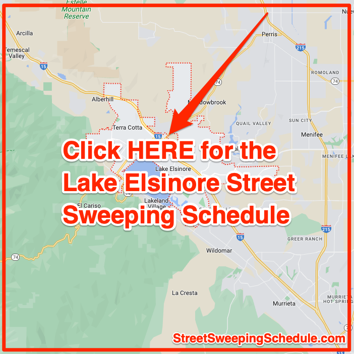 Lake Elsinore street sweeping map